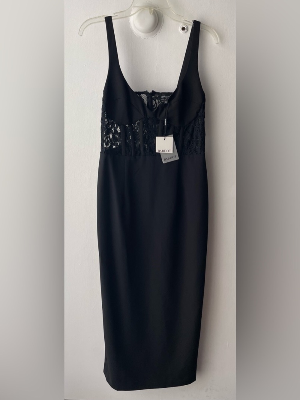 BARDOT BLACK CORSET LACE PANEL DRESS - SIZE 8 (US)!